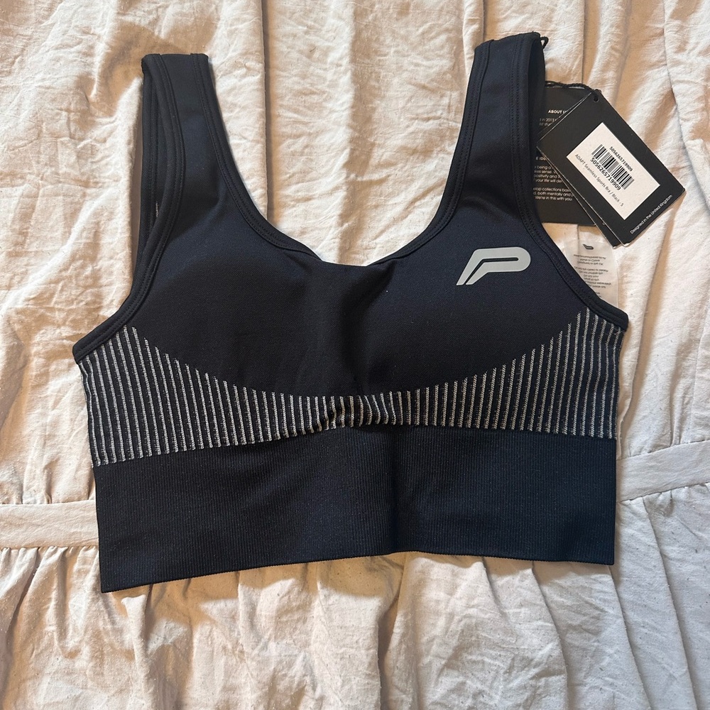 Black and Gray Sports Bra